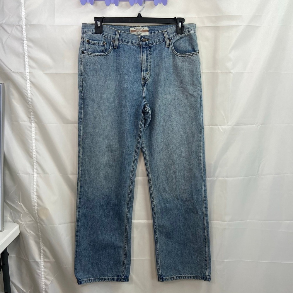 Levi's Authentics signature straight men's light wash 100% cotton denim jeans 34